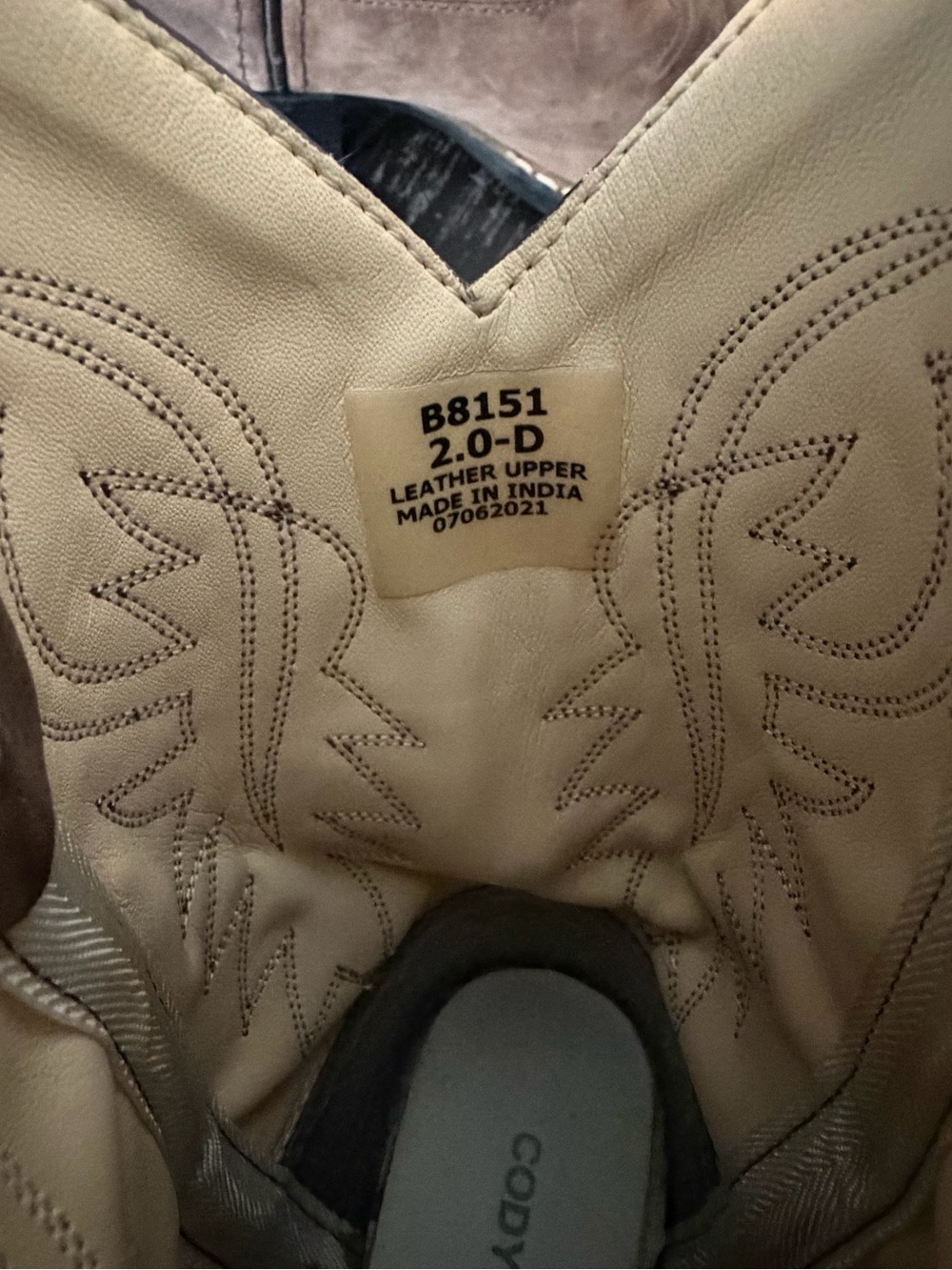 Cody James brown leather cowboy boots size 2 D Western Festival rodeo ranch kids - Picture 7 of 7
